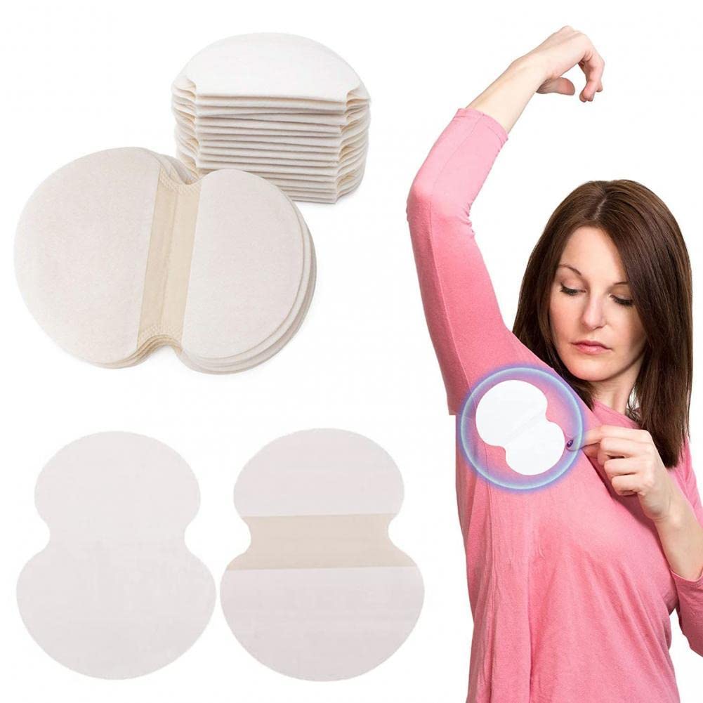 Goodern 60 Pcs Underarm Sweat Pads,Disposable Armpit Pads for Sweating,Thin Antis Sweat Pad Absorbing Patch,Comfortable Unflavored,Non Visible,Armpit Protection,Disposable Underarm Pads for Women Men
