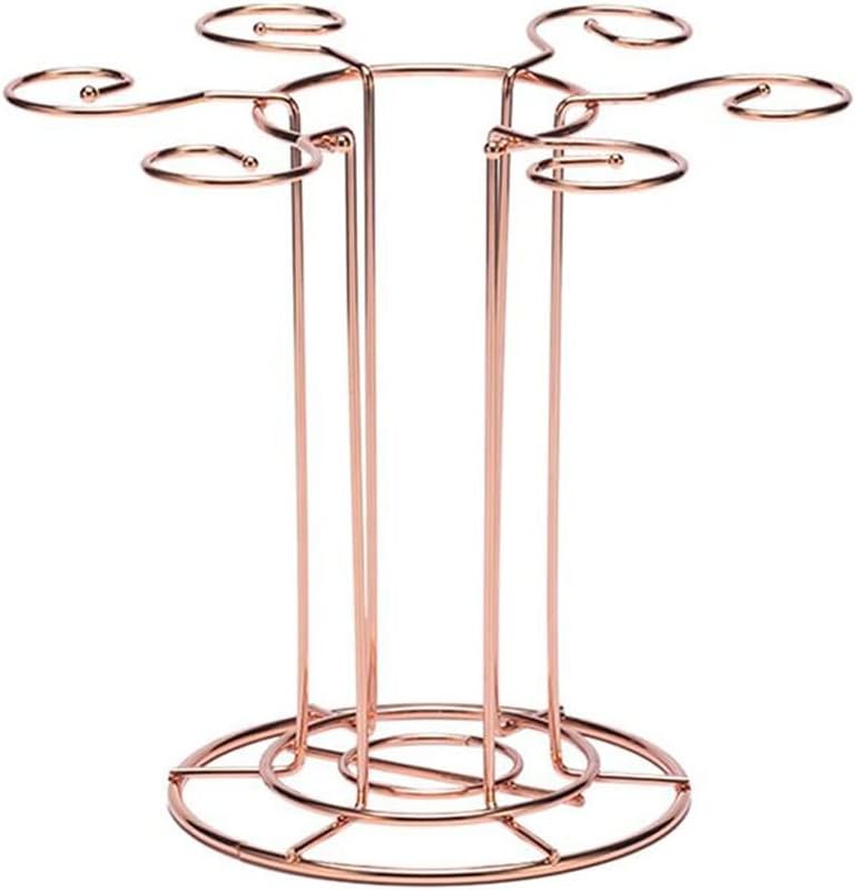 Rack Glass Holder Stand Countertop Stemware Goblet Cup Glasses Display Iron Six Counter Storage Hanging Under Accessories