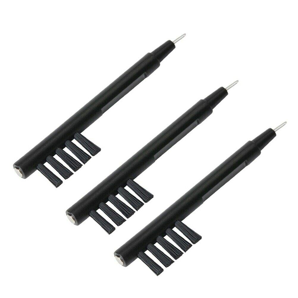 3 in 1 Hearing Aid Cleaning Magnet Brush Universal Cleaning with Wax Loop and Battery Magnet Insert Tool(6 PCS)