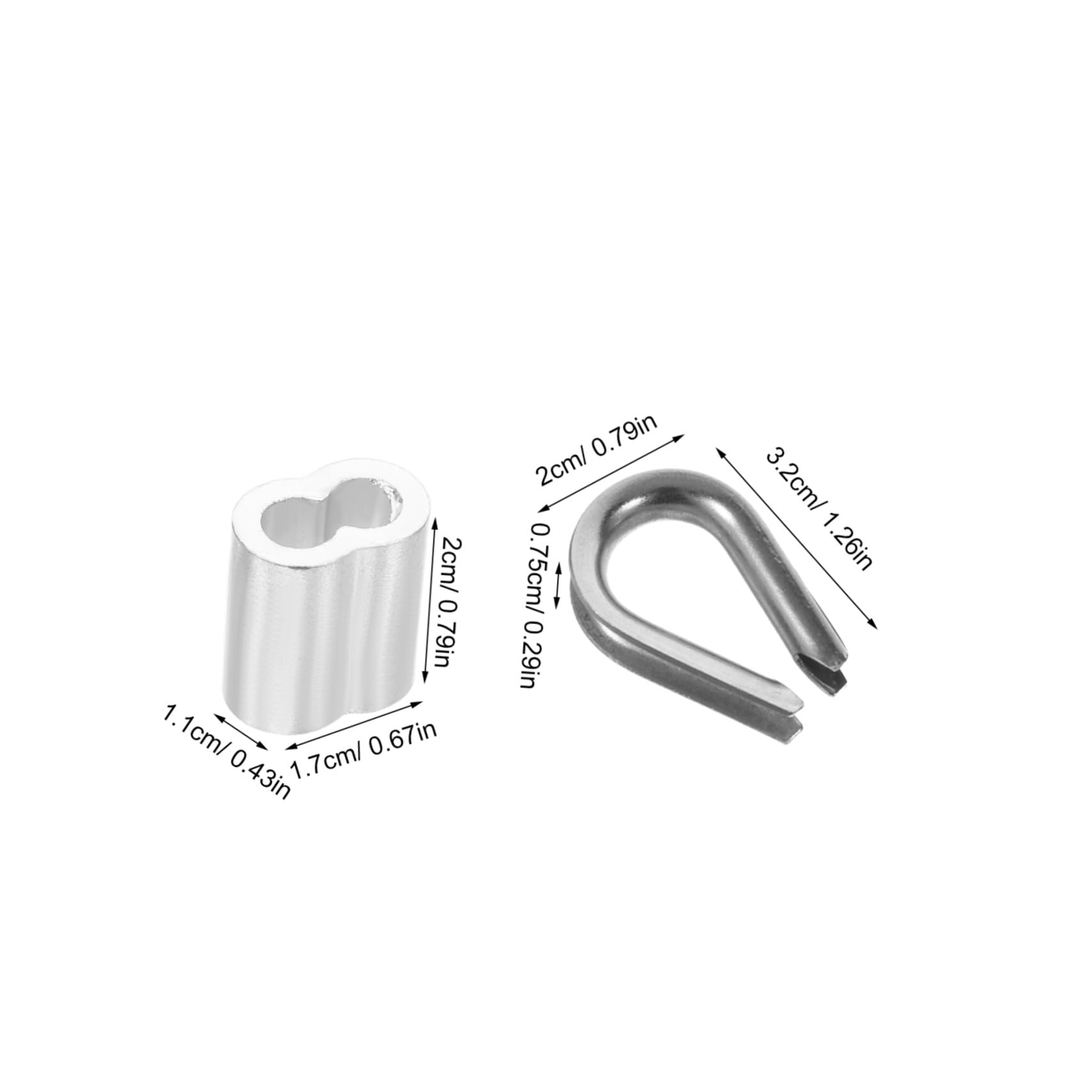 Kit Morsetto per Fune in Acciaio Inox M5 per Sartiame