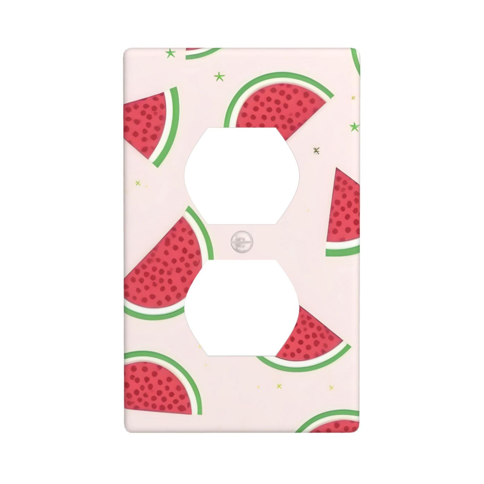 Pink Watermelon Decorative Switch Plate Cover-Unbreakable Polycarbonate Wall Plate for Home Office, 1 Gang with Screws