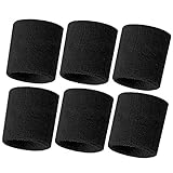 Hanerdun Wrist Sweatbands Thick Cotton Terry Cloth Wristbands For Men And Women Athletic Sweat Bands