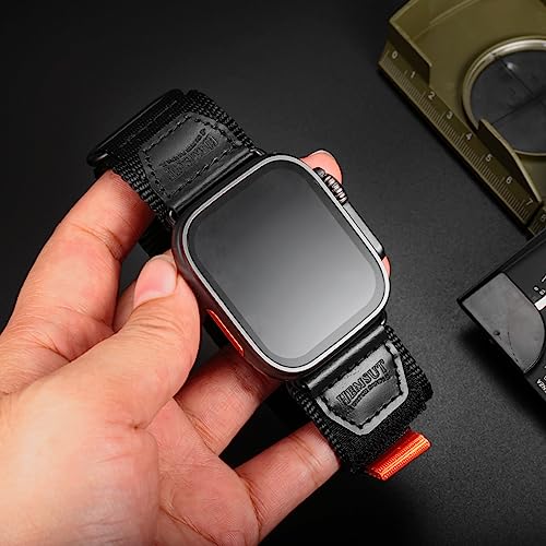 Compatible with Apple Watch Band 38/40/41/42/44/45/49/46mm,Rugged Replacement Nylon Strap With Three Buckle Loop Design For iWatch Ultra 3/2/1 - Image 4