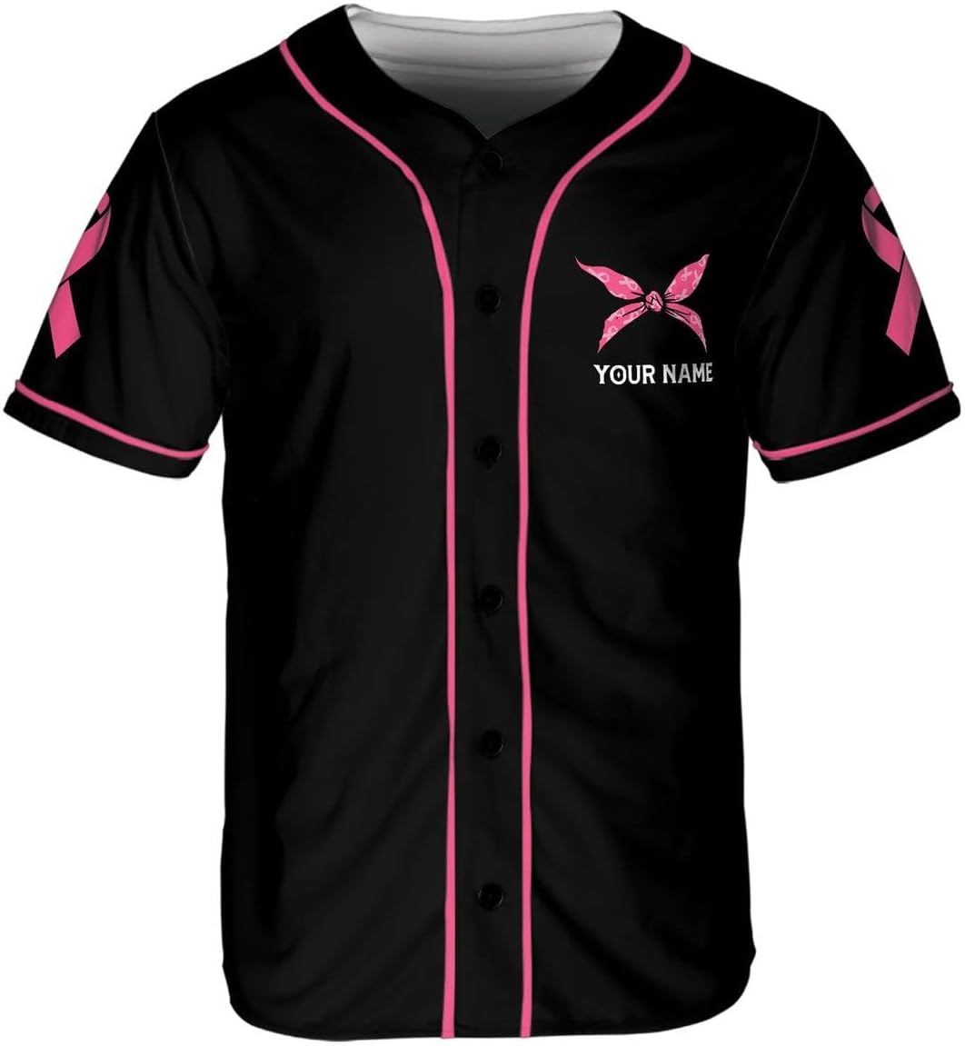 Custom Baseball Jersey, Breast Cancer Awareness Jersey, Solidarity Sisters Breast Cancer Survivor Gift for Women