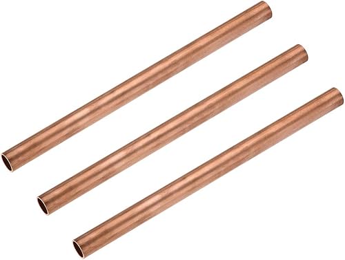 Miniatura 10 de uxcell Tubo redondo de cobre, 0.591 in OD 0.039 in espesor de pared 3.937 in longitud tubo recto tubo 3 piezas