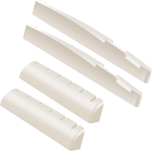 Geva 2 juegos de 6 cuerdas guitarra acústica puente hueso sillín para guitarra acústica piezas de repuesto