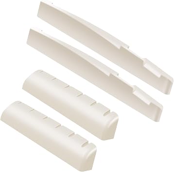 Geva 2 Sets 6 Strings Acoustic Guitar Bone Bridge Saddle for Acoustic Guitar Replacement Parts