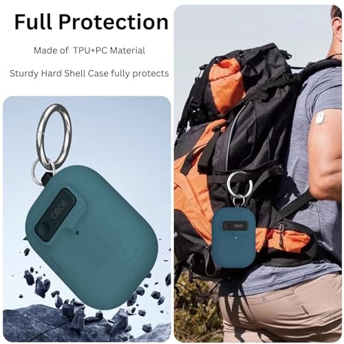 Image of Oboe Aegis Case 'Compatible with' Apple Airpods Pro 3 Case Full Protection Cover with Phone Stand, Magnetic Lock & Keyring (Stone Blue) [AIRPODS & Charging CASE NOT Included]