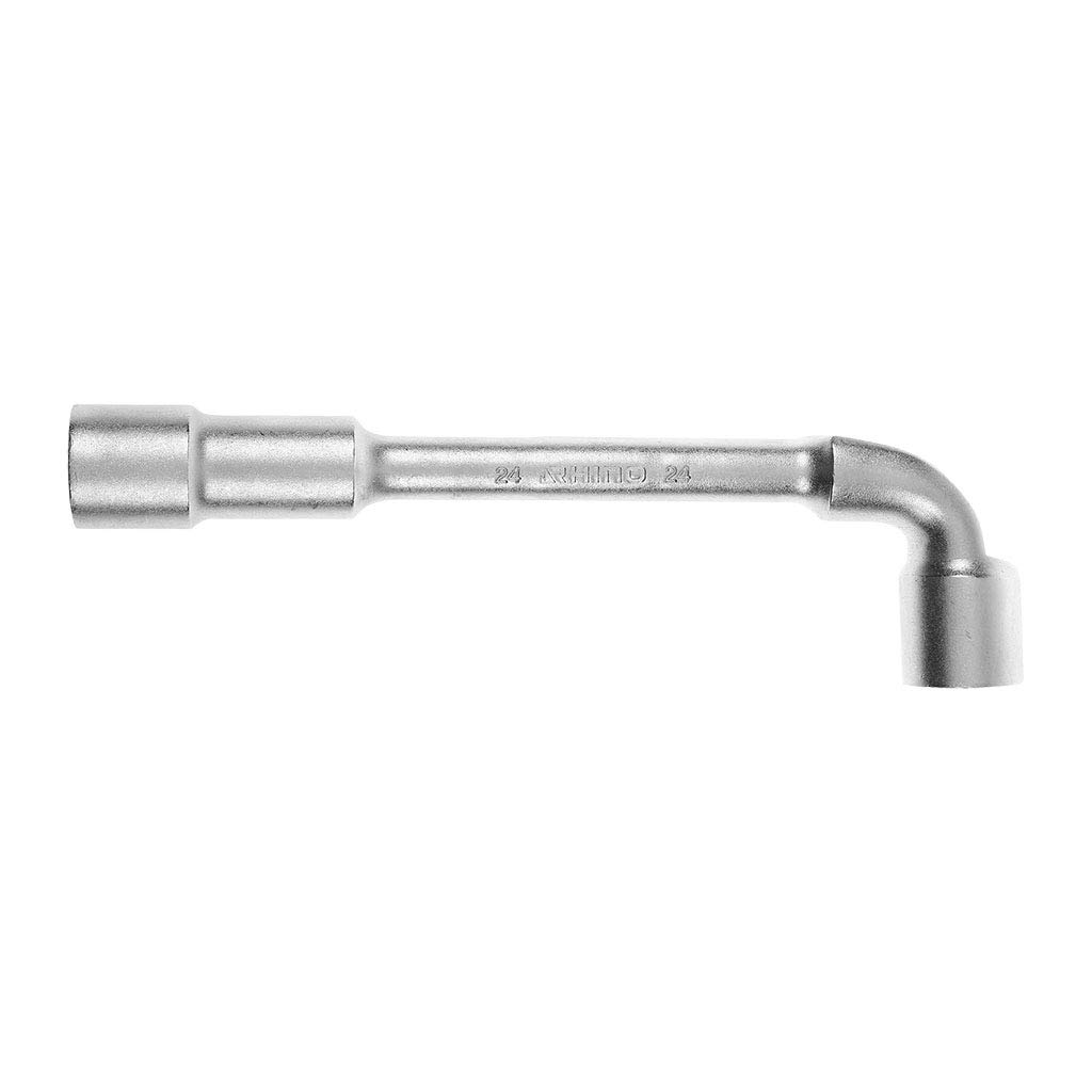 RHINO - Clés tubulaires et à pipe, Clé à pipe débouchée 24 mm - Diamètre 24 mm - Empreinte 6/12 pans - Fabriqué en Acier (Chrome Vanadium) - Garantie à vie - Plusieurs tailles disponibles