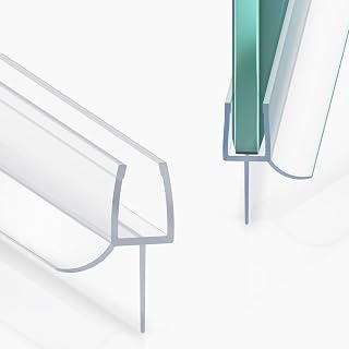 Shower Door Bottom Seal Strip, Clear PVC, 36" Length, Fits 8mm Thick Glass Shower Door Seal, Prevents Leaks & Water Damage, Easy Installation, No Adhesive Required (Clear, 36in for 5/16"(8mm) Door) - Amazon product rated Grade B