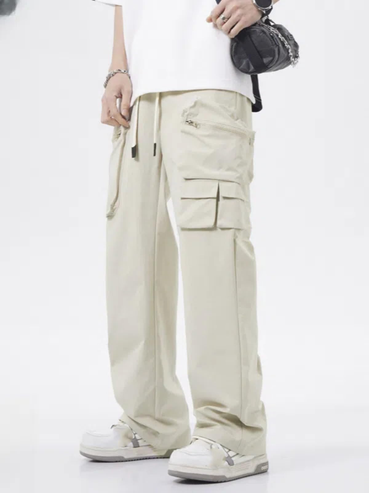 Tuta Multi-Tasca in Stile Americano per Gli Uomini, Pantaloni Casual retrò Sportivi Primavera ed Estate per Le Coppie