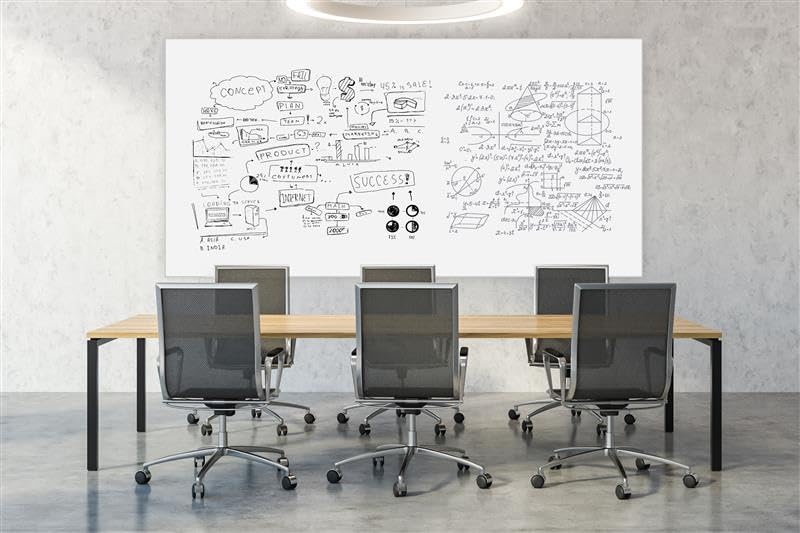 FSE 373-WGB9648M 96"W x 48"H Magnetic Wall-Mounted Glass Board