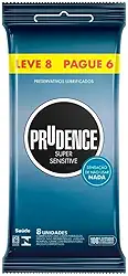 Prudence Preservativo Lubrificado Super Sensitive Leve 8 Pague 6
