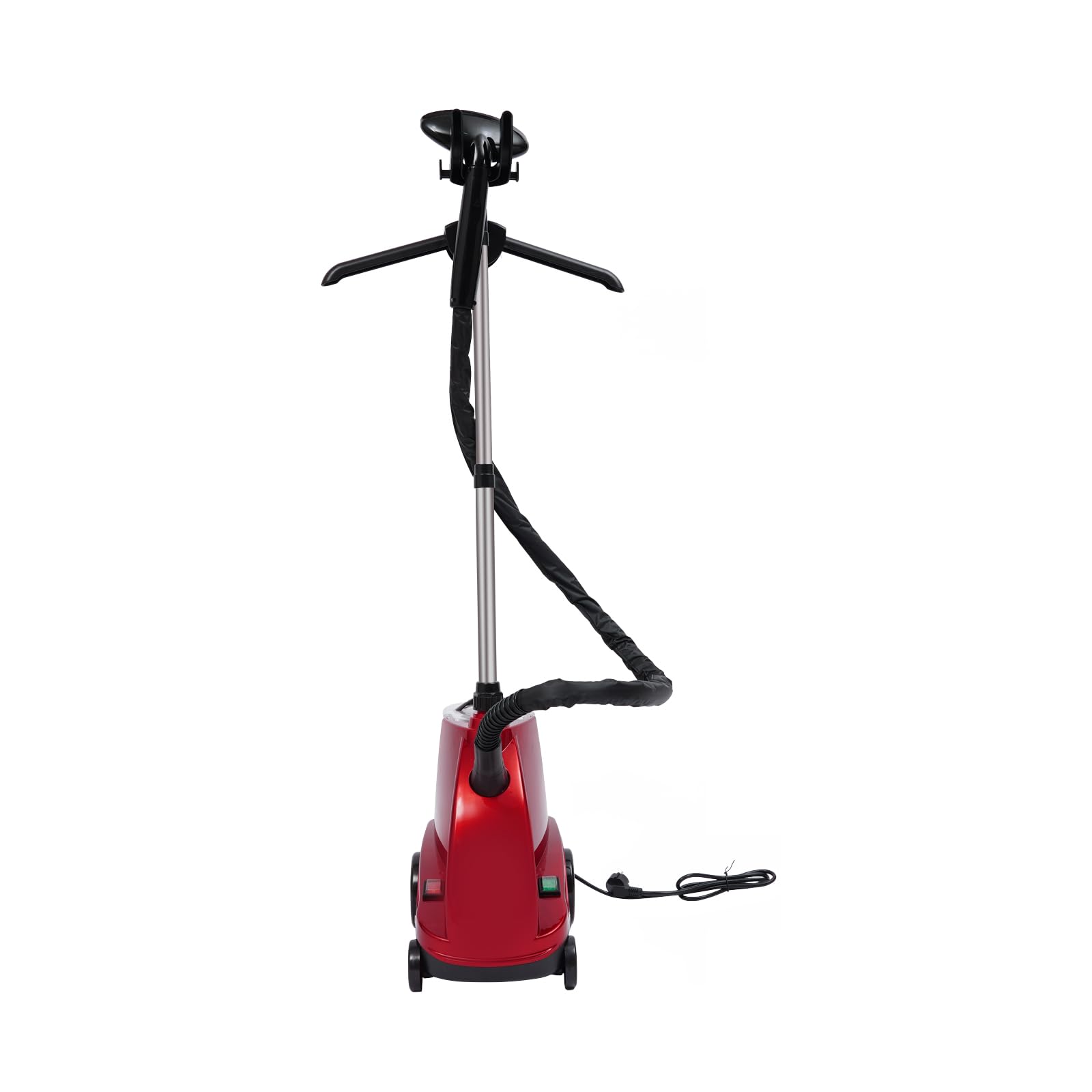 Vaporizador vertical y plancha de vapor 2500 W, plancha de vapor para ropa, cepillo de vapor profesional de 0,8 a 1,8 m de altura ajustable, depósito de agua de 3 l y 3 ajustes de vapor para una