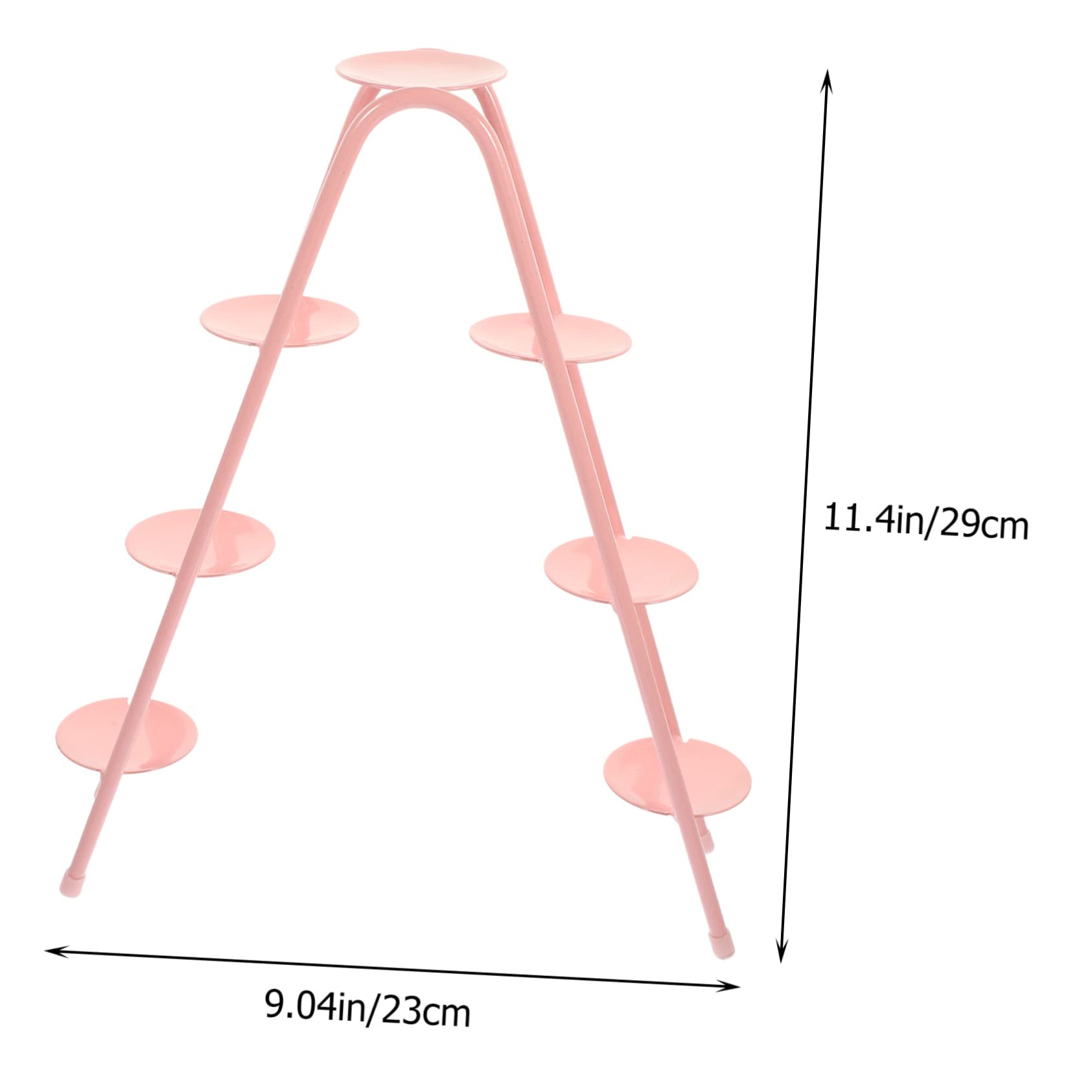 Cabilock Set Dessert Stand Toy Display Holder Cup Cake Tier Stand Tier Cake Stand Cupcake Display Organizer Cupcake Shelves Snack Tray with Lid Party Cupcake Stand Jewelry Stand Pink Iron