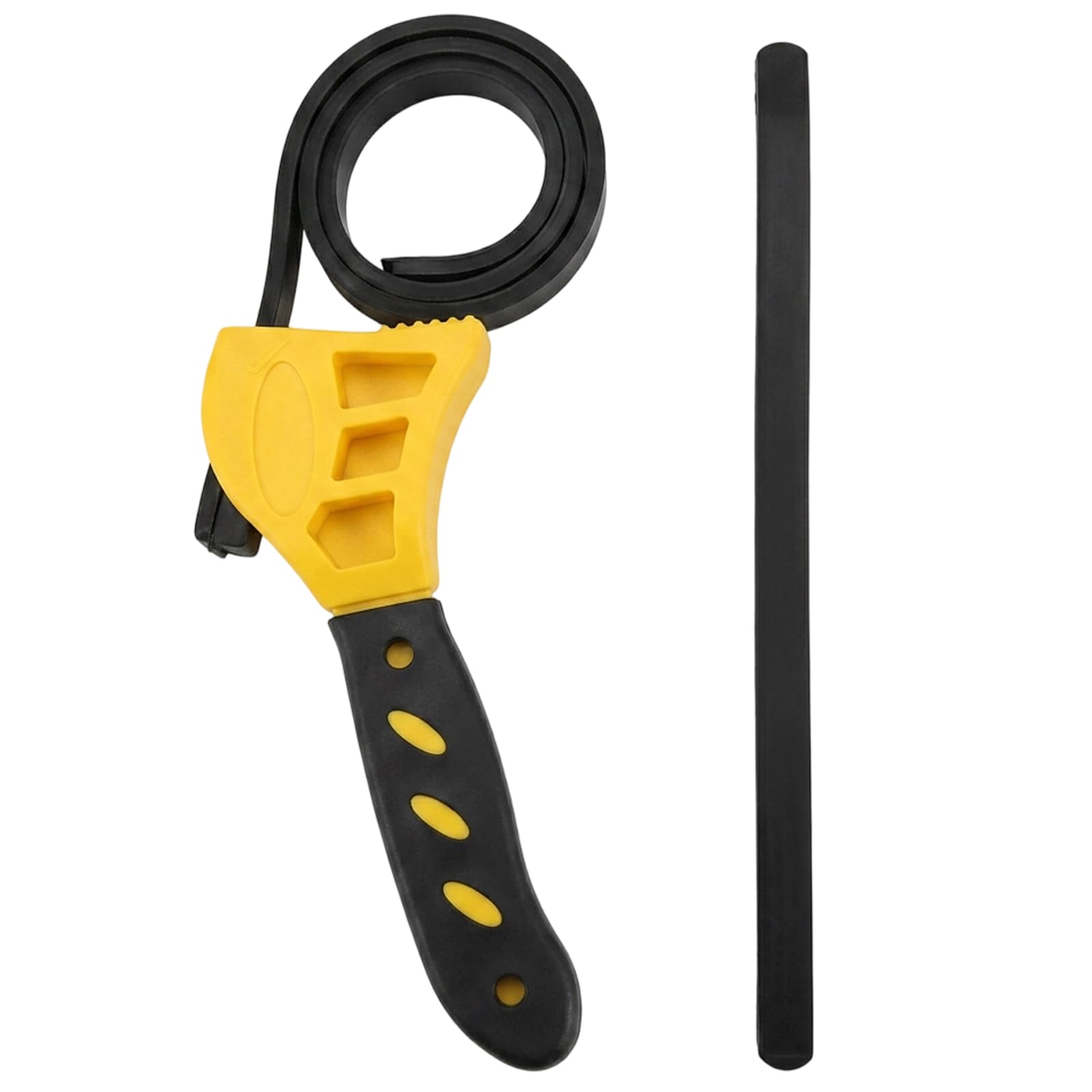 Tbczvx 2-Piece Strap Wrench Set, 6-Inch Strap Wrench and Hand Spanner, Jar Opener for Weak Hands, Pipe Wrench for Home Plumbing and Bottle Lids
