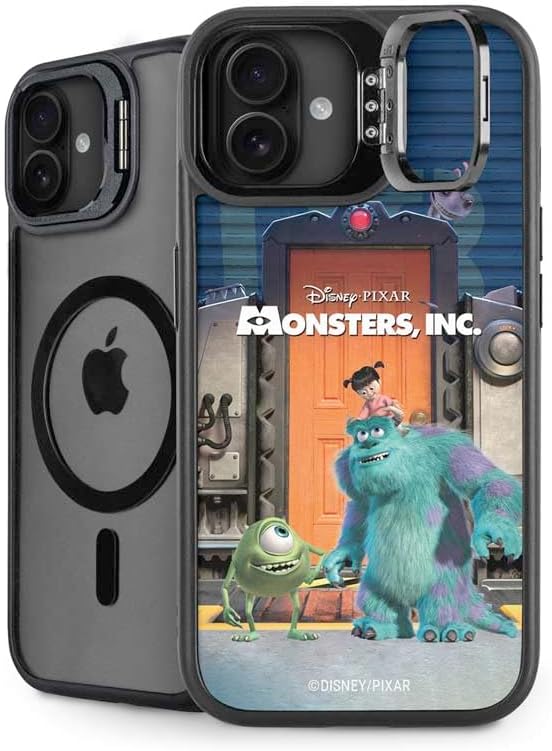 Skinit Kickstand Phone Case Compatible with iPhone 16 Plus - Officially Licensed Disney Monsters Inc. Scream Canister Design