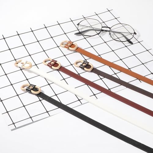 Women Stretchy Leather Belt Fashion Minimalist Ladies Skinny Thin Waist Belt With Gold Buckle For Jeans Dresses3