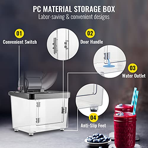 image for VEVOR 110V Commercial Ice Crusher 440LBS/H, ETL Approved 300W Electric