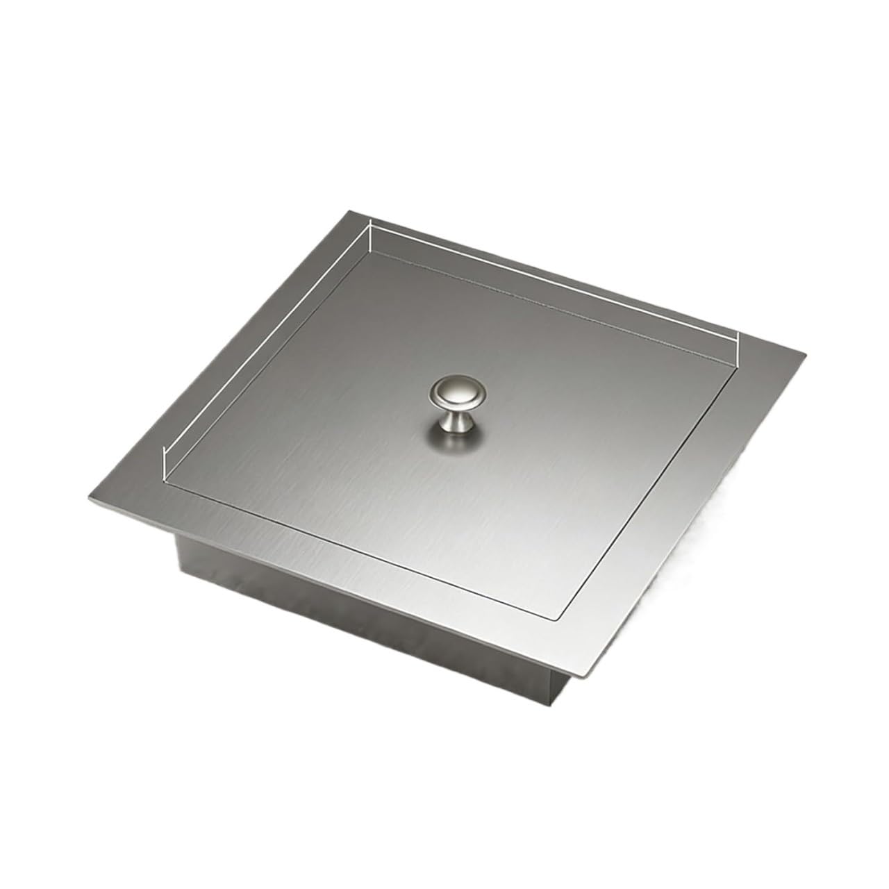 Trash Can Top Bins, Countertop Trash Can Garbage Bin Lid Cover Only Stainless Steel Square Multicolor(Onecolor)