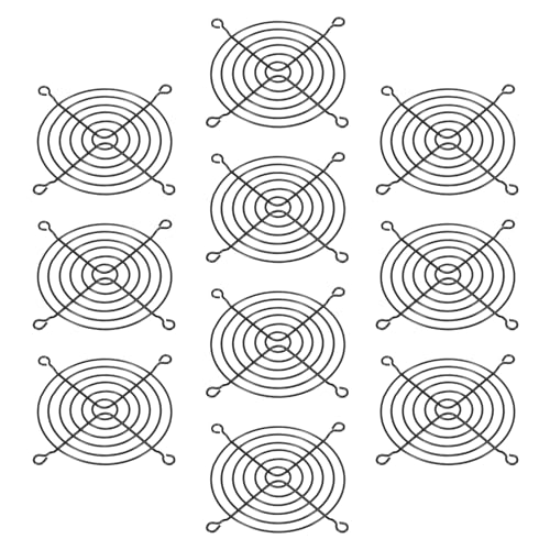 Grille de protection pour ventilateur de 90 mm PATIKIL en lot de 10 pièces noir