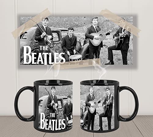 The Beatles B Tasse Ceramique Intérieure et Poignée Noire Black Inner and Handle Mug - Les Beatles, Paul McCartney, John Lennon, RIngo Starr, George Harrison The Beatles B Tasse Ceramique Intérieure et Poignée Noire Black Inner and Handle Mug – Image 3