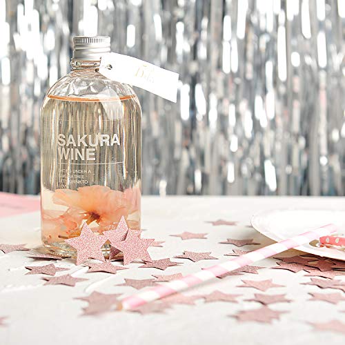 Image of MOWO Rose Gold Star Confetti Table Decoration, 1.2 inch, 200pc | Table Decoration, Wedding, Birthday Party