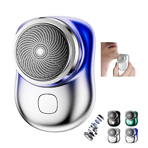 Mini Shaver Portable Electric Shaver, 2023 New Pocket Portable Electric Shave, Magic USB Mini Shaver Electric Razor for Men, Rechargeable Travel Razors for Men Electric Shaver for Shaving Face (Blue)
