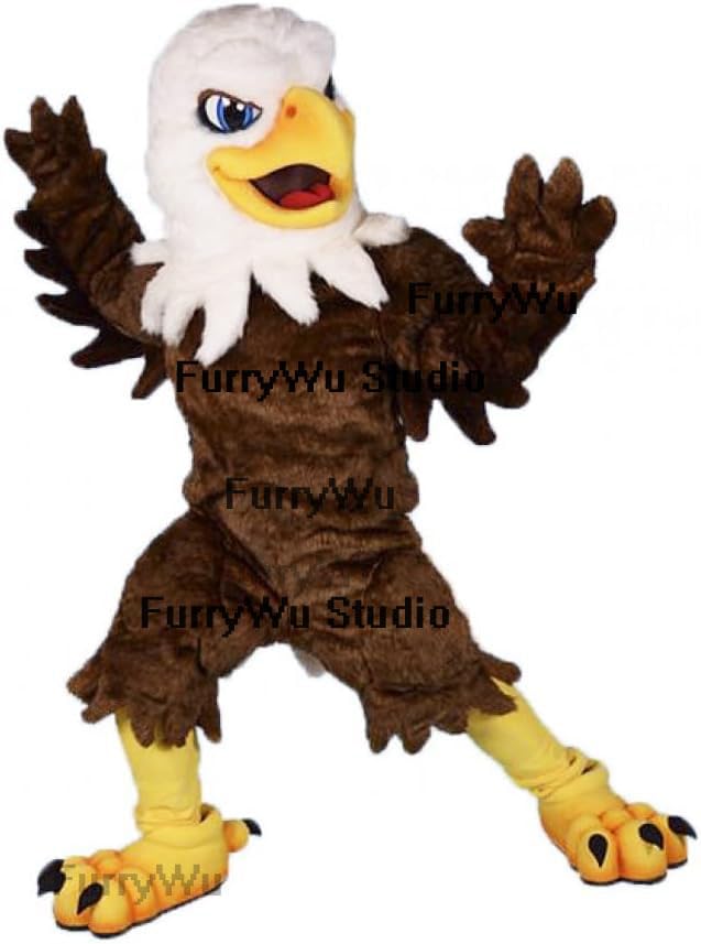 Power Fierce Eagle Hawk Animals Mascot Costume Party School Spirit Sports Costumes & COOL FAN