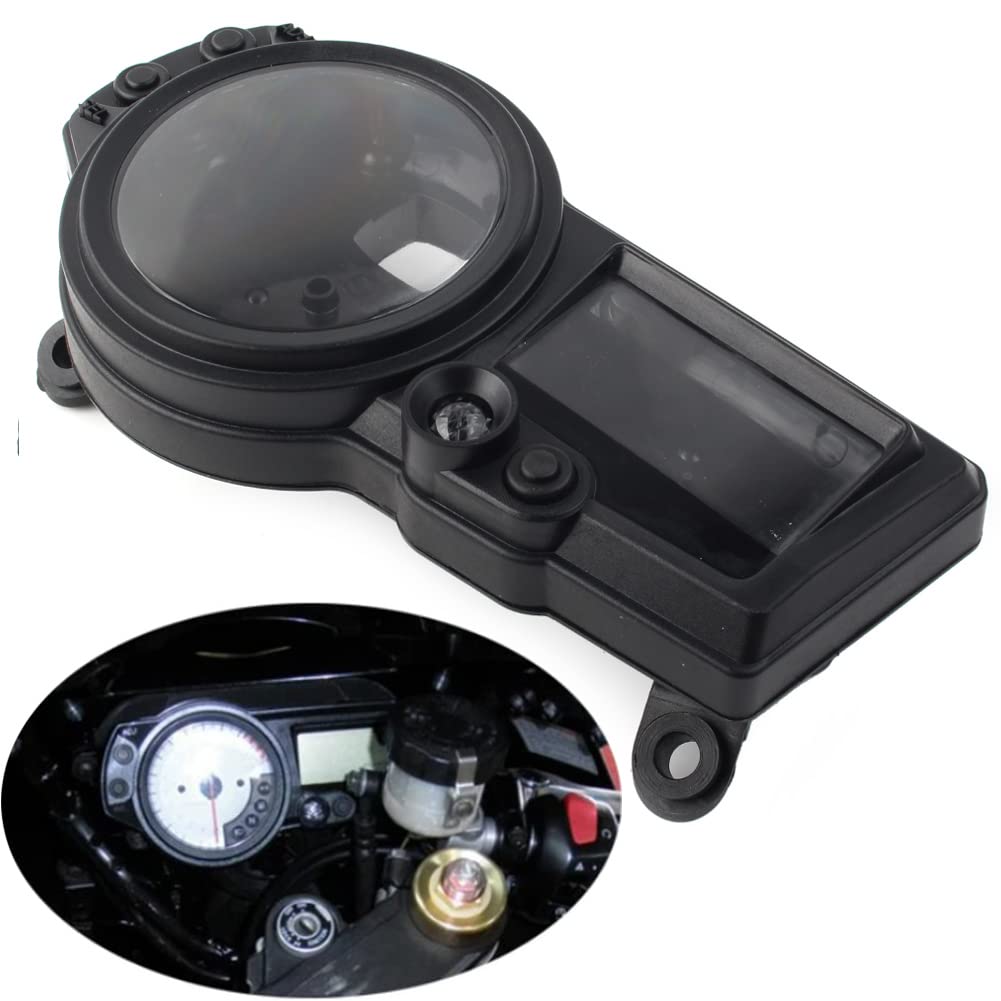 Cnonee1 Motorbike Speed Tachometer Meter Assembly Speedometer Cover for Suzuki GSXR600/750 2004-2005; GSXR1000 2003-2004 Black