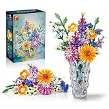 16 Wildblumen Set Blumenstrauß Bausteine, Klemmbausteine Blumen 1183 Stück