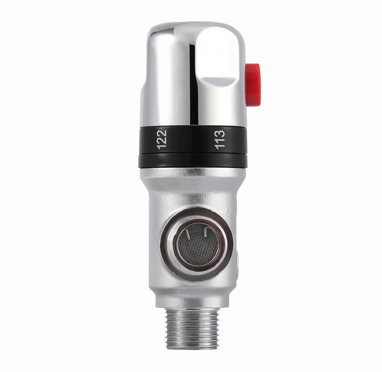 TreMax Valvola miscelatrice termostaica con filettatura 1/2 NPT, valvola di miscelazione con connettore NPT senza bisogno di adattatori, valvola di controllo della temperatura, marchio scala
