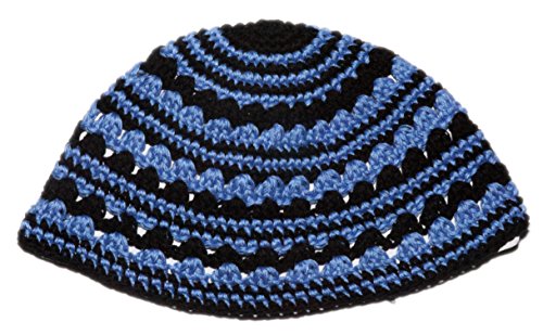 Yarmulke Jewish Kippah Frik Kipa Judaica Yamaka Kippa Yamakah Yarmulka Hat Men Or Kids (Blue)