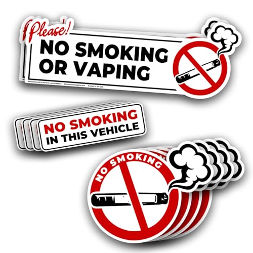 No Smoking Fleet Vehicle Decals – 10 Pack Complete Sticker