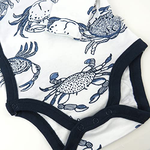 Image of HonestBaby Baby 3-Pack Organic Cotton Long Sleeve Side-snap Kimono Bodysuits
