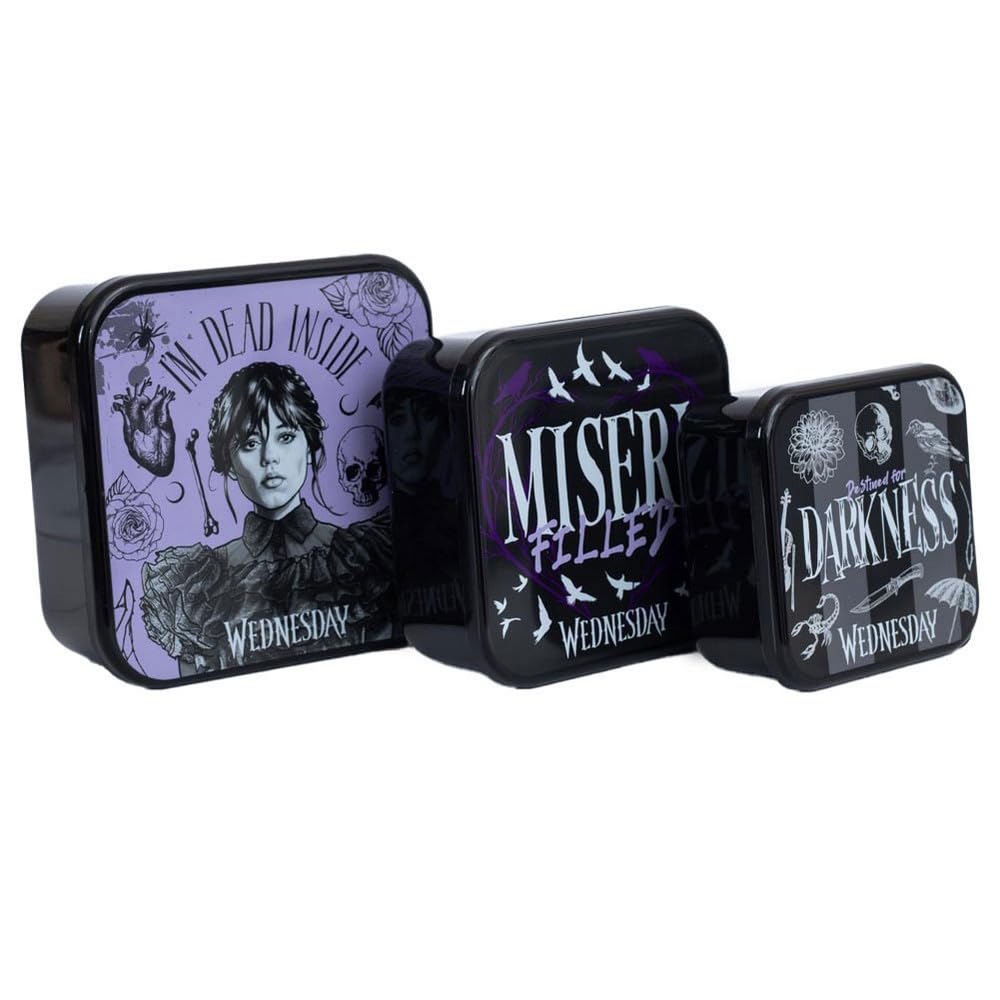 Wednesday Lunch Boxes 3 in 1 Snack Pots