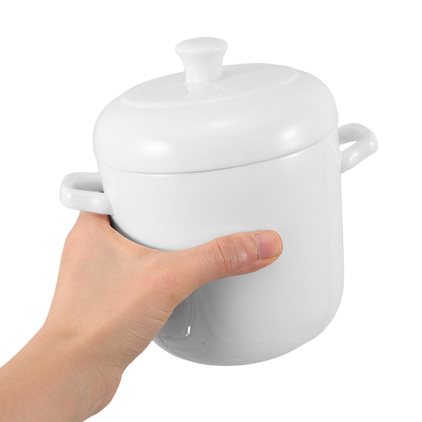 Tegame in Ceramica con Coperchio e Doppie Maniglie 950ml