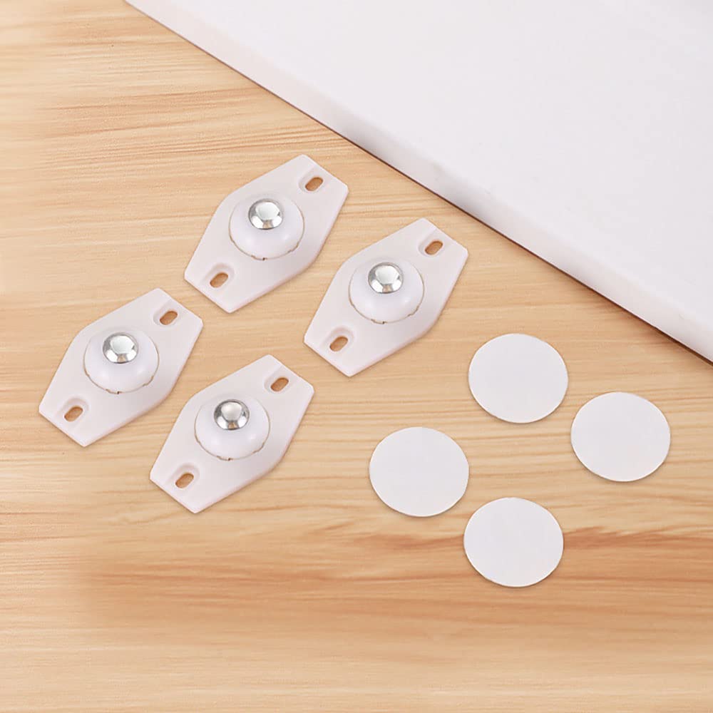 12 roulettes autocollantes Mini roulettes de meubles roulettes fortes autocollantes roulettes pour petits meubles roulettes à 360 degrés roulettes pour boîtes de rangement Pas besoin de percer