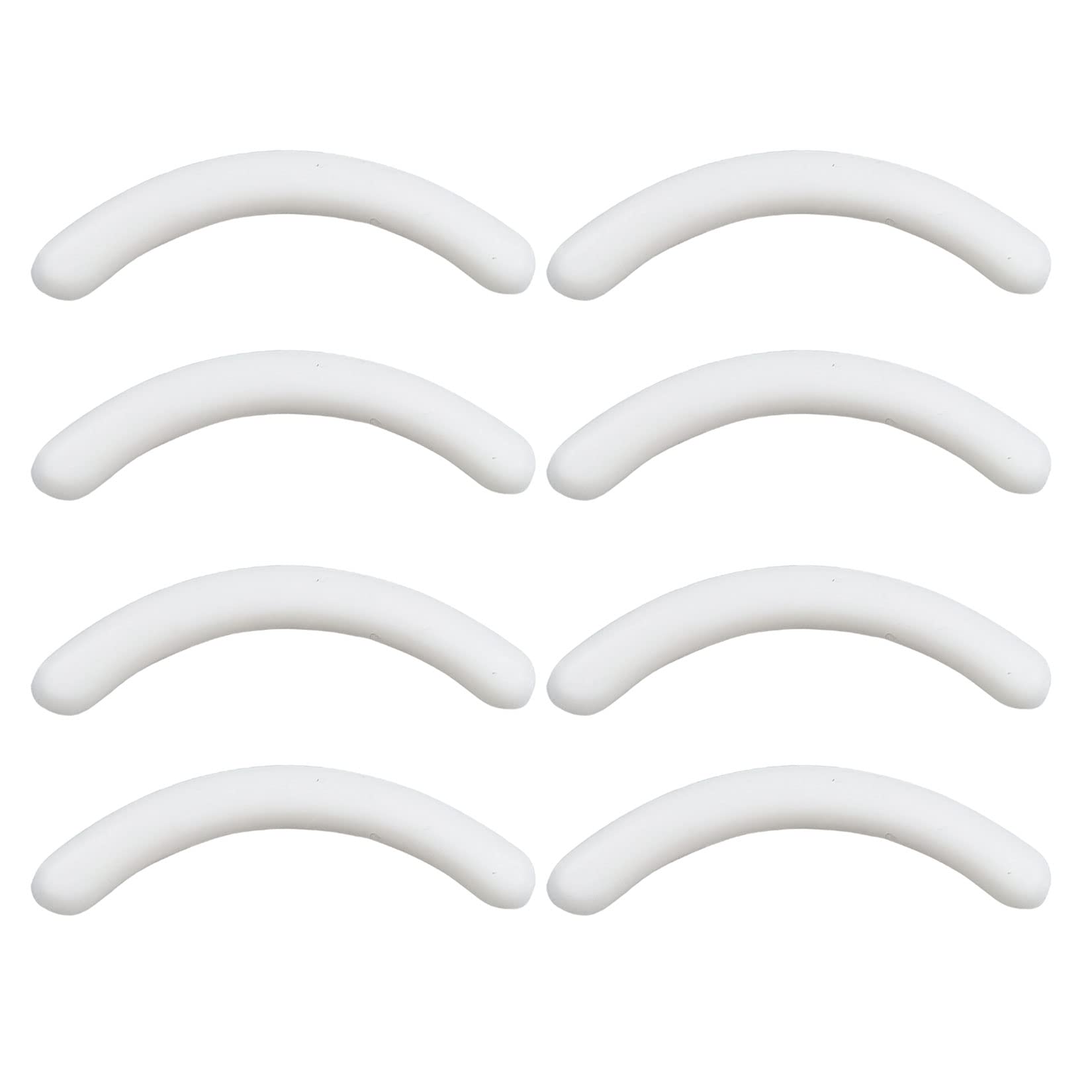 8 almohadillas de silicona para rizador de pestañas, almohadillas de repuesto para pestañas, color blanco