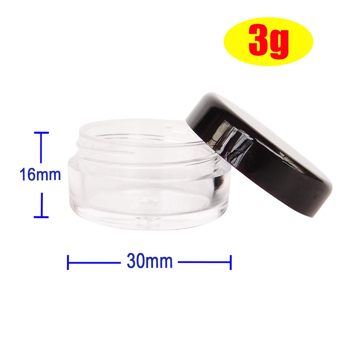 Wopanxye 20pack 3g Empty Sample Jars - Image 2