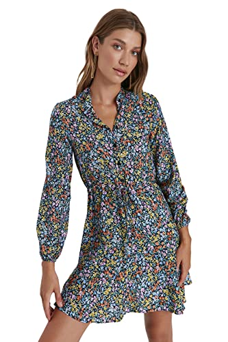 Robe trapèze Trendyol col V en tissu tissé léger et fluide pour femme