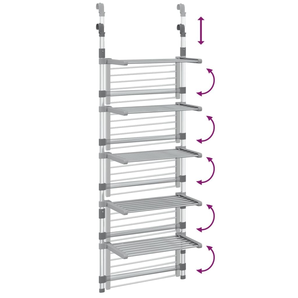 vidaXL Séchoir à Linge Suspendu à 5 Niveaux Aluminium