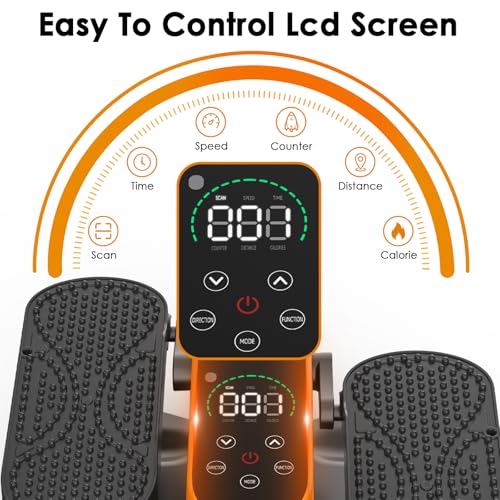 Image of HOMGIM Under Desk Elliptical Machine - Quiet Motorized Leg Exerciser with Smart Remote, 12-Speed Manual Programs Auto /3 Auto Programs LCD Display & Bidirectional Motion for Home /Office