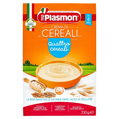 Plasmon Crema Di Cereali, 4 Cereali, Indicato Dal 4⁰ Mese Compiuto - 230 Gr