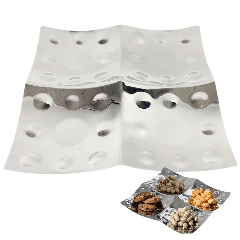 Plateau de nourriture carré pour trier vos biscuits et amuse-bouches