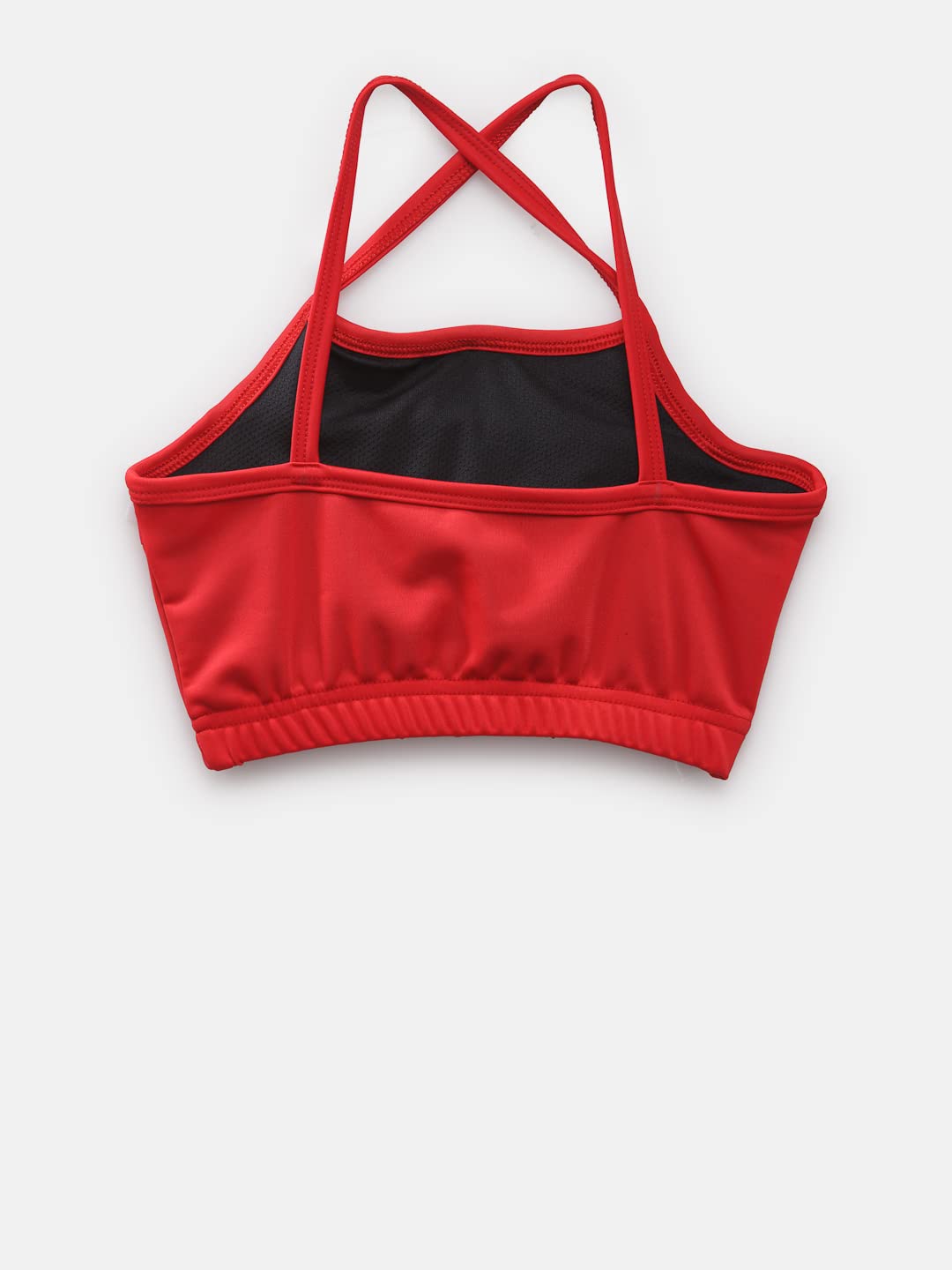 CUKOO Girls' Red 2-Piece Swimsuit, Ruffled Strappy Top with Flared Shorts, Stylish & Comfy Swimwear for Beach & Pool. 1