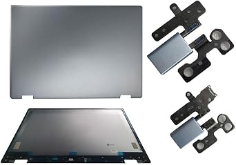 Laptop Replacement Parts Compatible for Asus VivoBook Flip 14 TP412 TP412U TP412UA TP412F SF4100 V4000 Touch Silver LCD Top Back Cover Case and Hinges