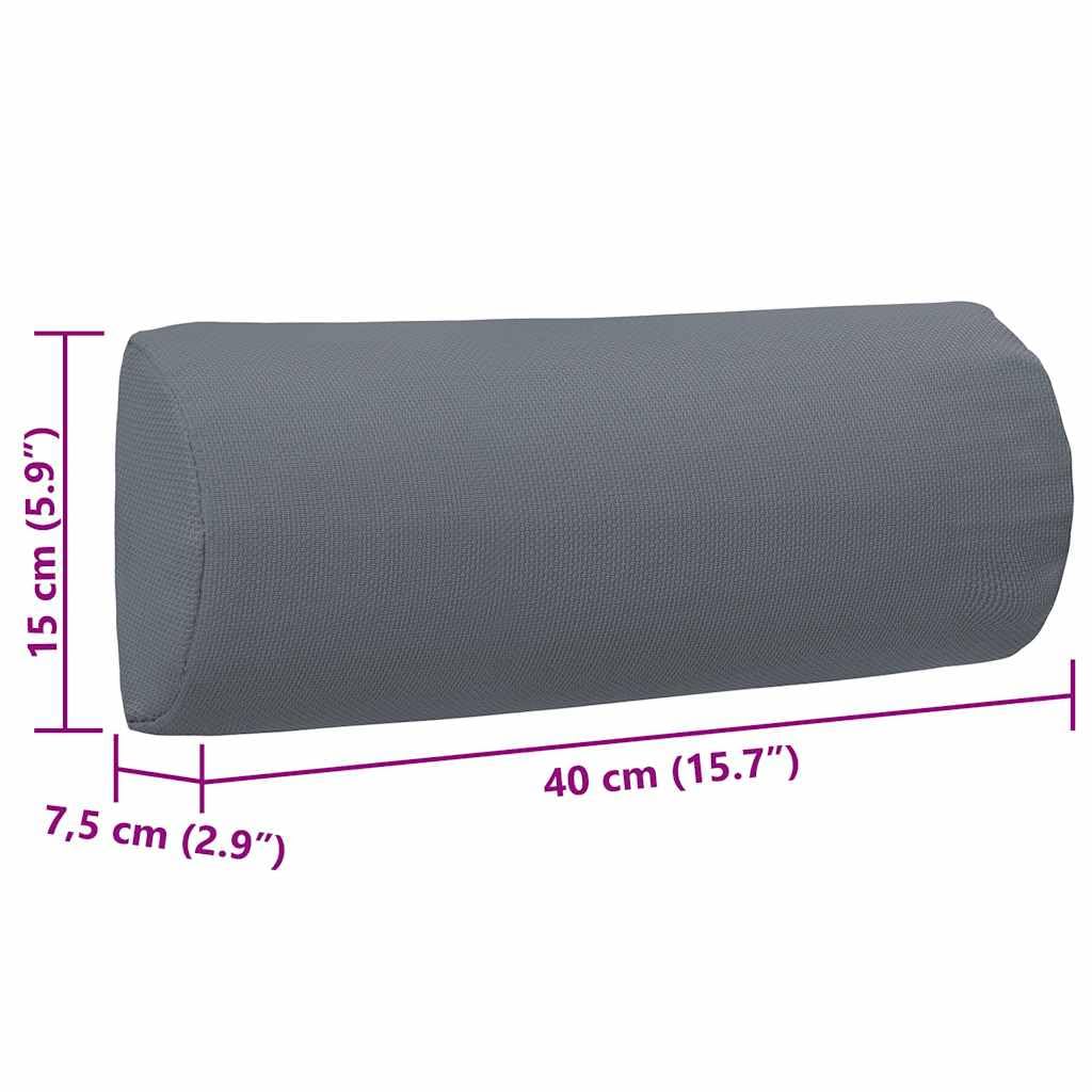Cuscino Poggiatesta per Sdraio da Giardino Grigio 40x15 cm | Supporto cervicale imbottito per sedia a sdraio da esterno, ideale per momenti di relax in giardino o terrazzo.