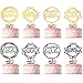 Produktbild 8 Stück Alles Gute zum Geburtstag Kuchen Topper Acryl Cupcake Toppers Party Lieferungen für Geburtstag Kuchen gefallen, Gold und Schwarz