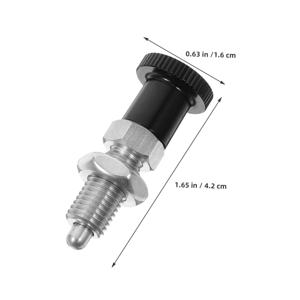 Veemoon 2PCS Stainless Steel Self-Locking Spring Loaded Plunger with Knob Indexing Pin for Industrial Applications